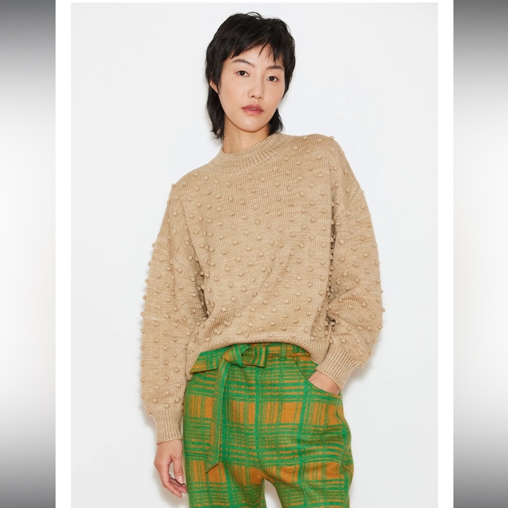 Misha and Puff Alabaster Wool Original Popcorn Sweater - size 2